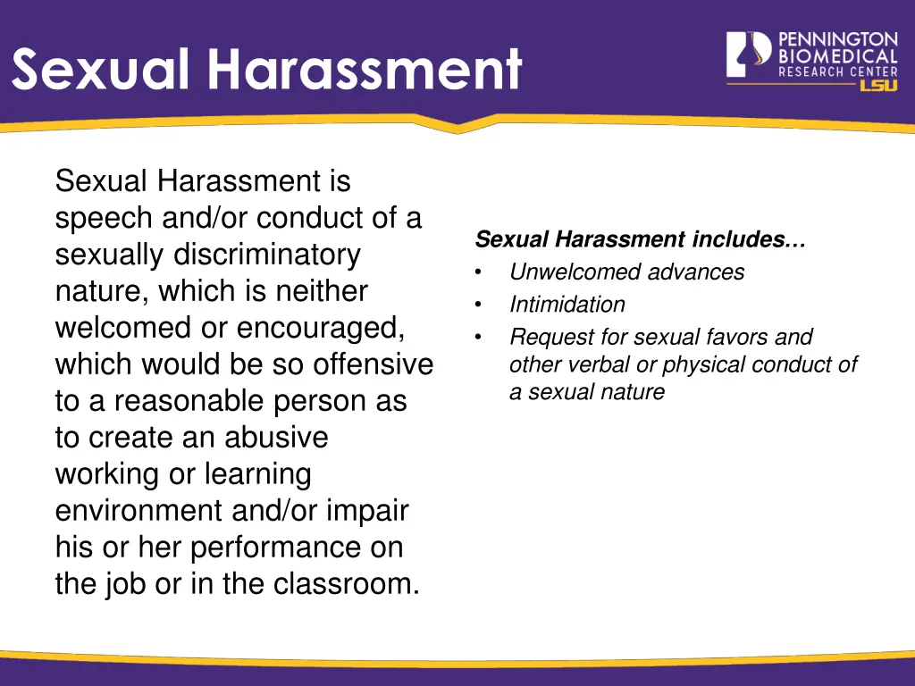 sexual harassment