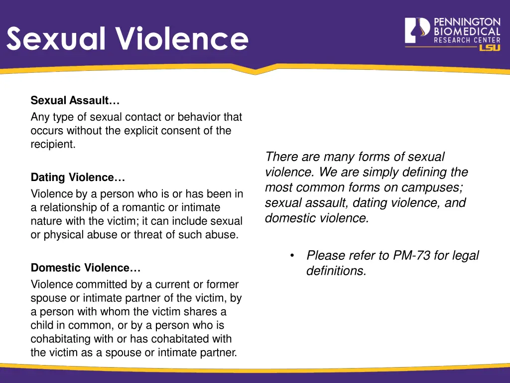 sexual violence