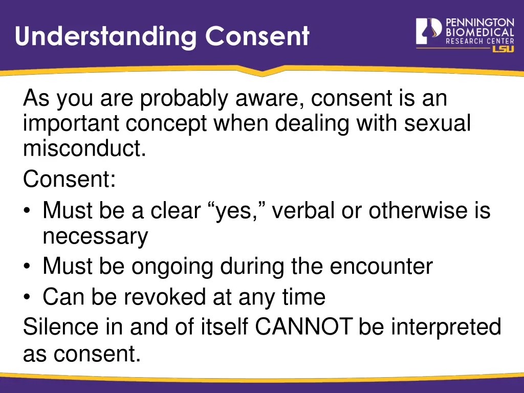 understanding consent