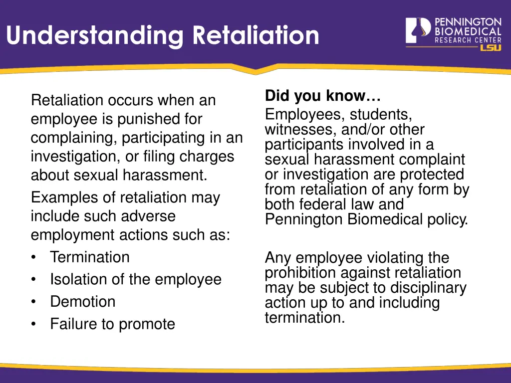 understanding retaliation