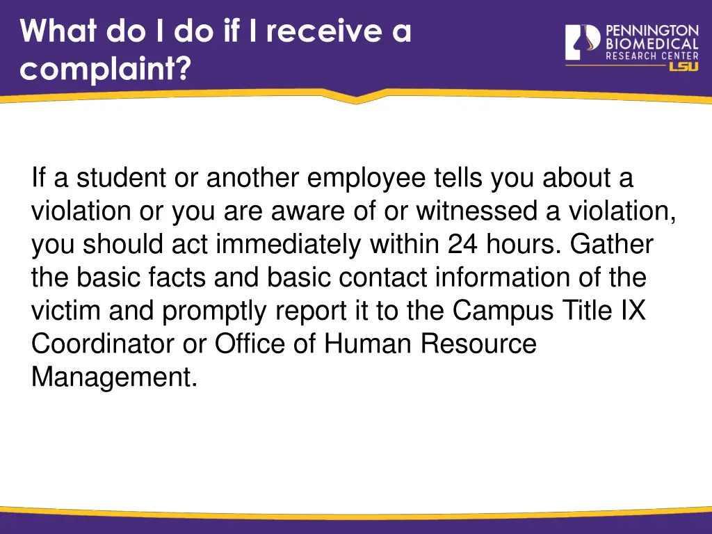 what do i do if i receive a complaint