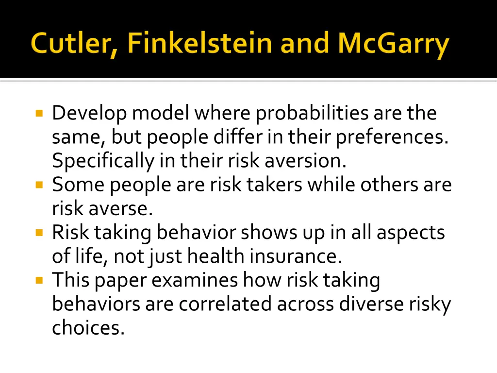 develop model where probabilities are the same
