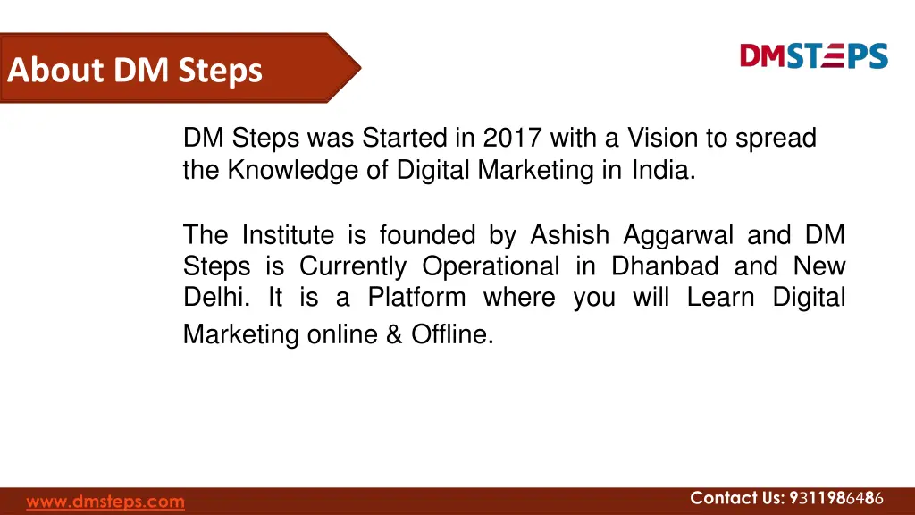 about dm steps