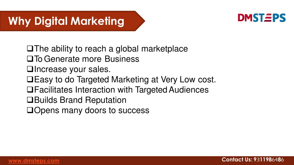 why digital marketing