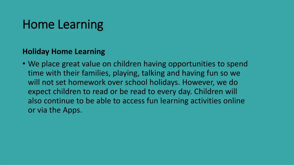 home learning home learning 1