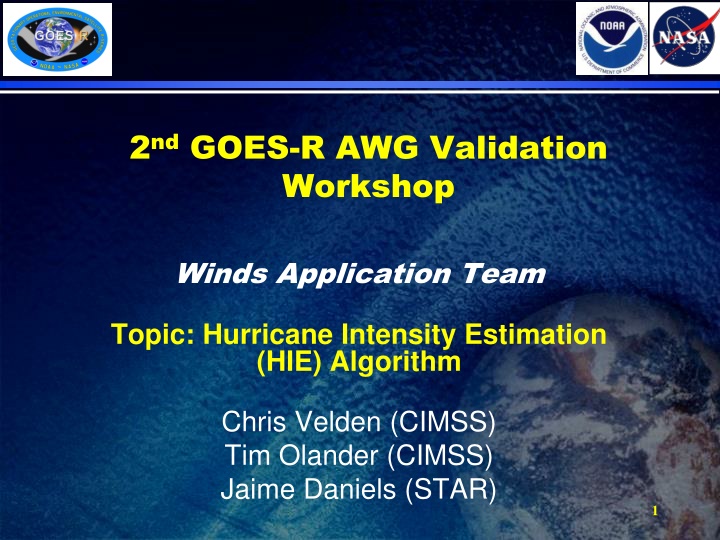 2 nd goes r awg validation workshop