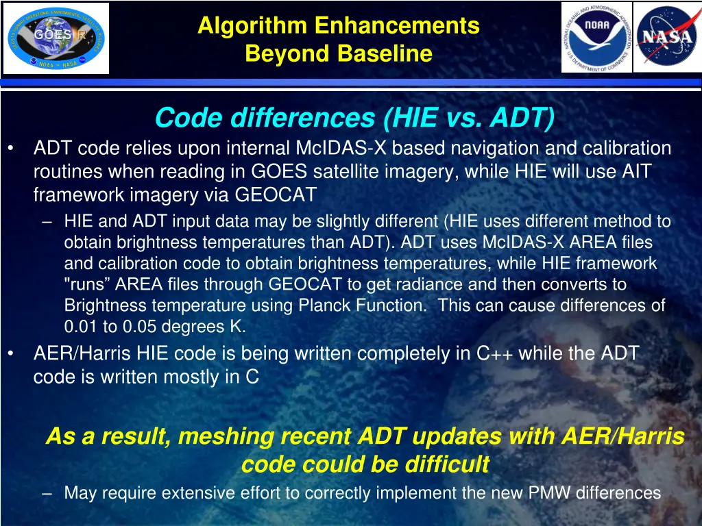 algorithm enhancements beyond baseline 2
