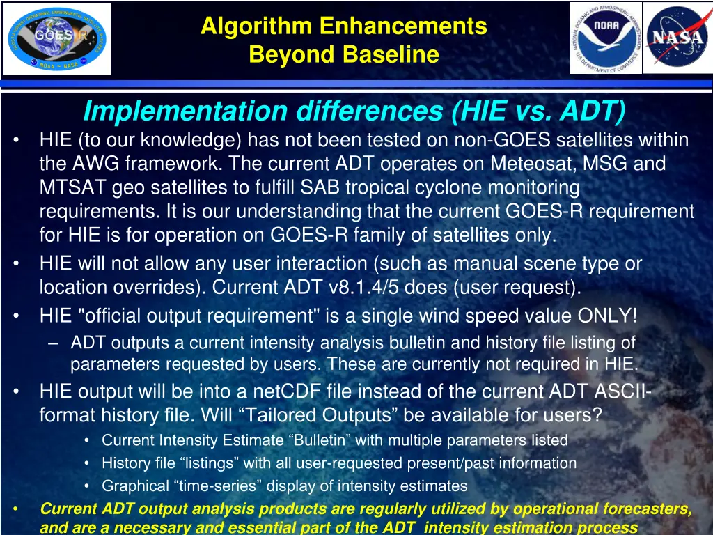 algorithm enhancements beyond baseline 3