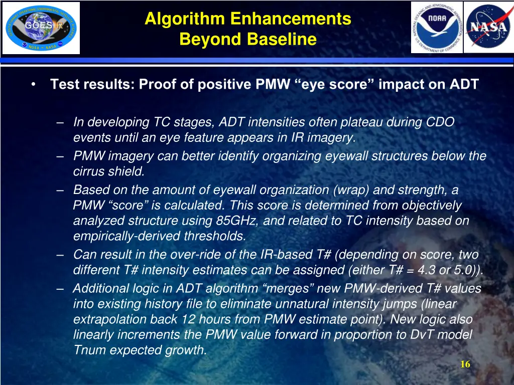 algorithm enhancements beyond baseline 4