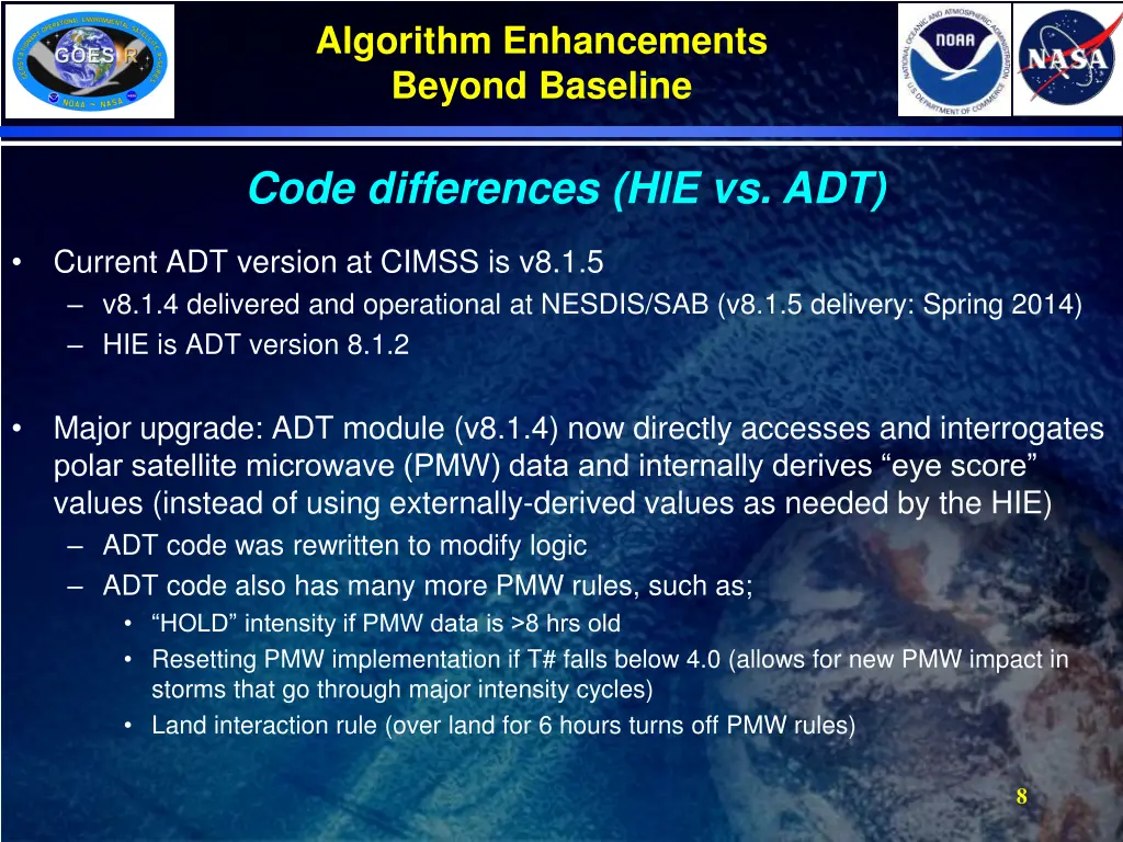 algorithm enhancements beyond baseline