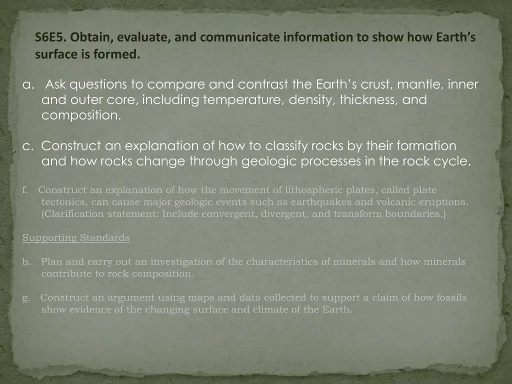 s6e5 obtain evaluate and communicate information