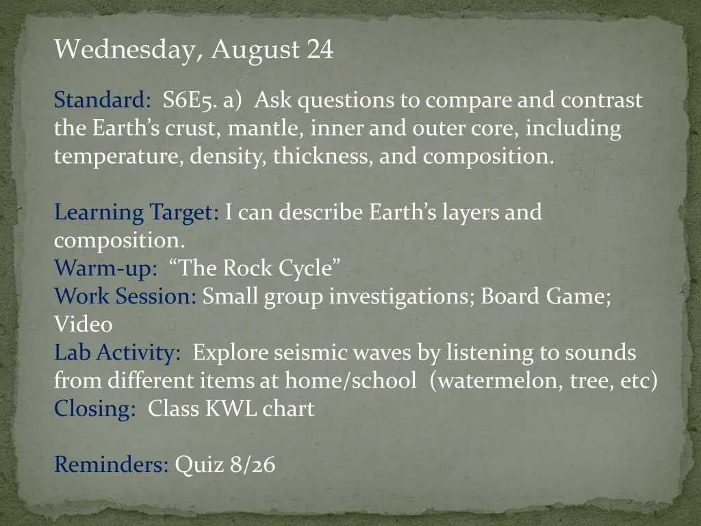 wednesday august 24