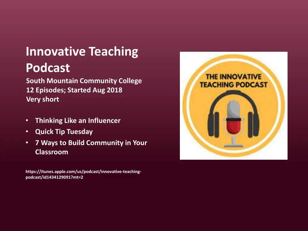 innovative teaching podcast