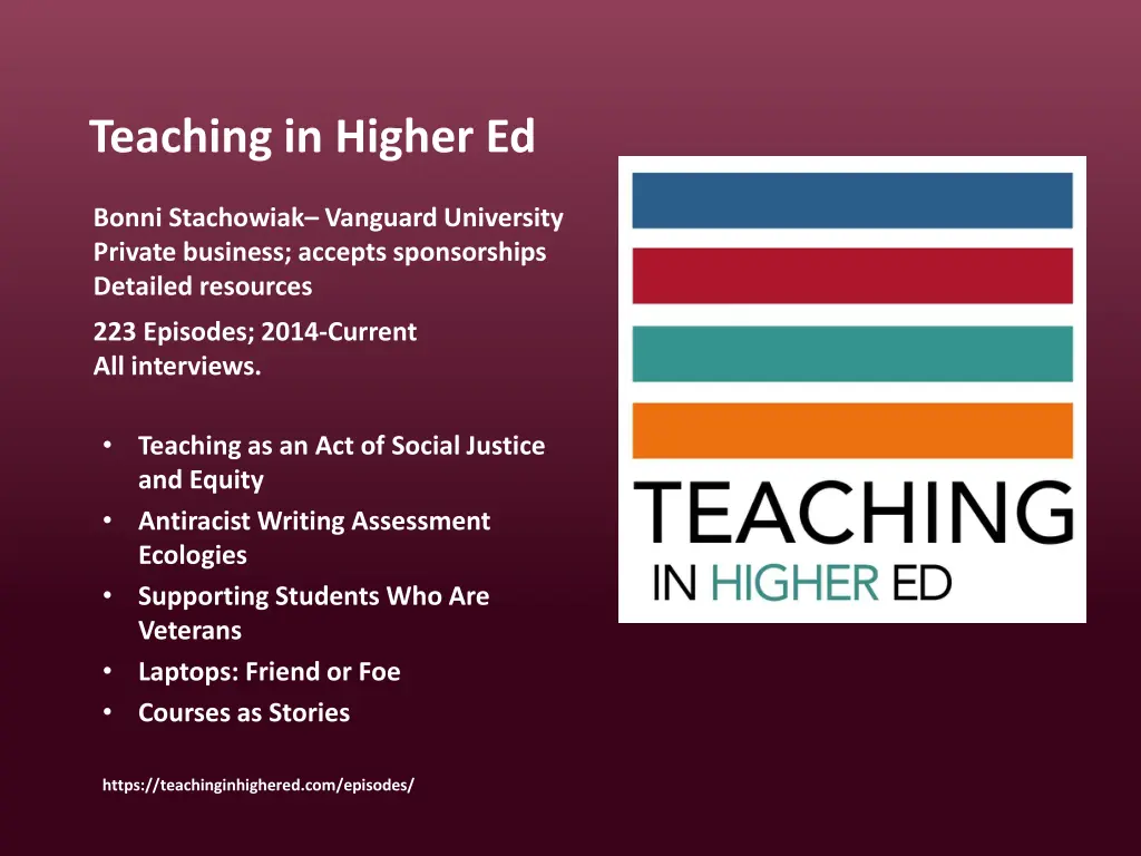 teaching in higher ed