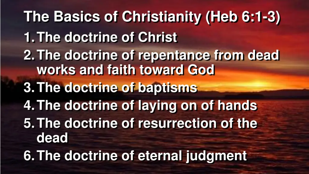 the basics of christianity