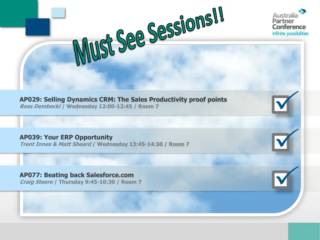 must see sessions 3