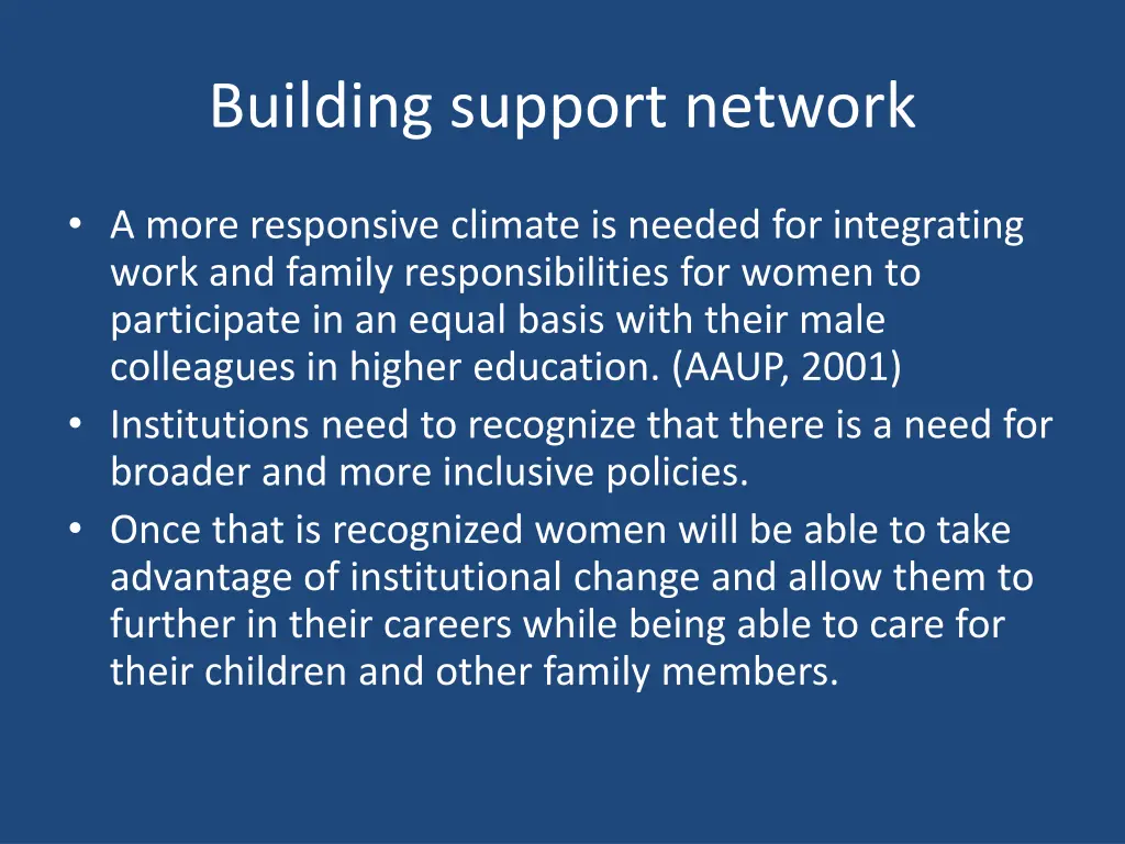 building support network