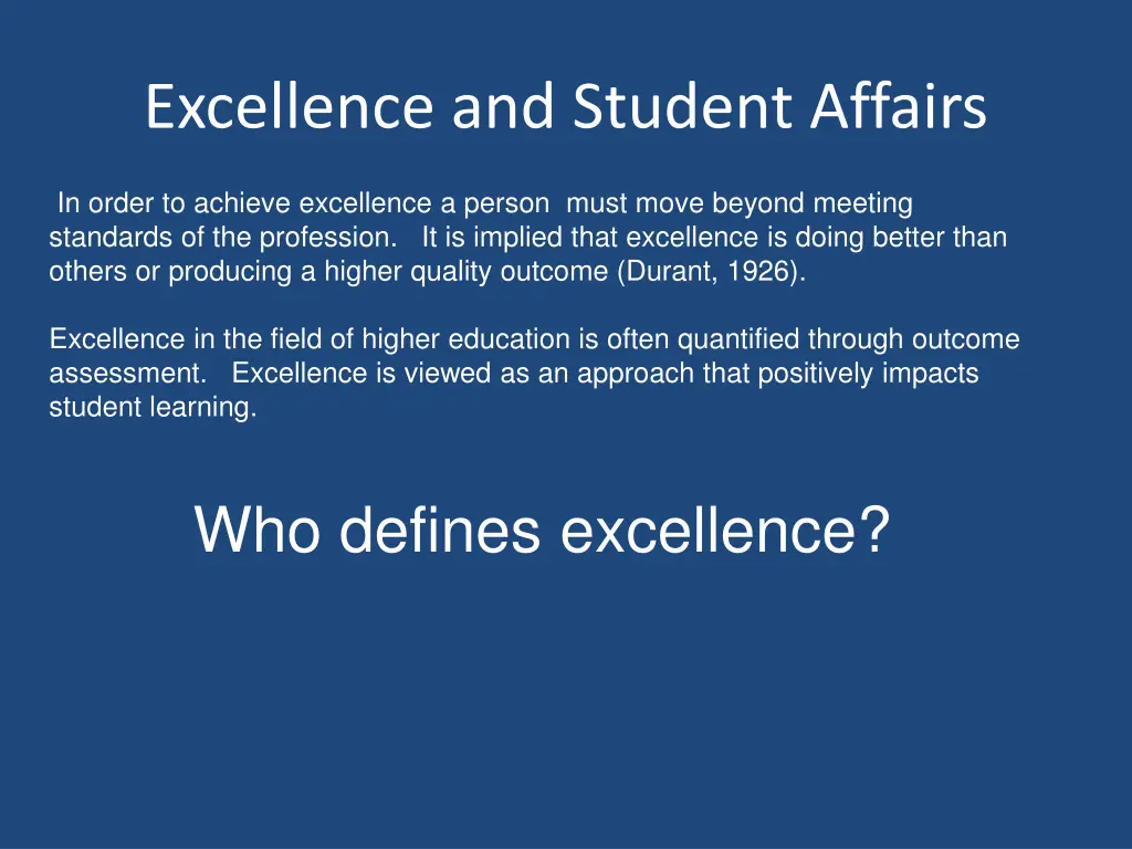 excellence and student affairs 1