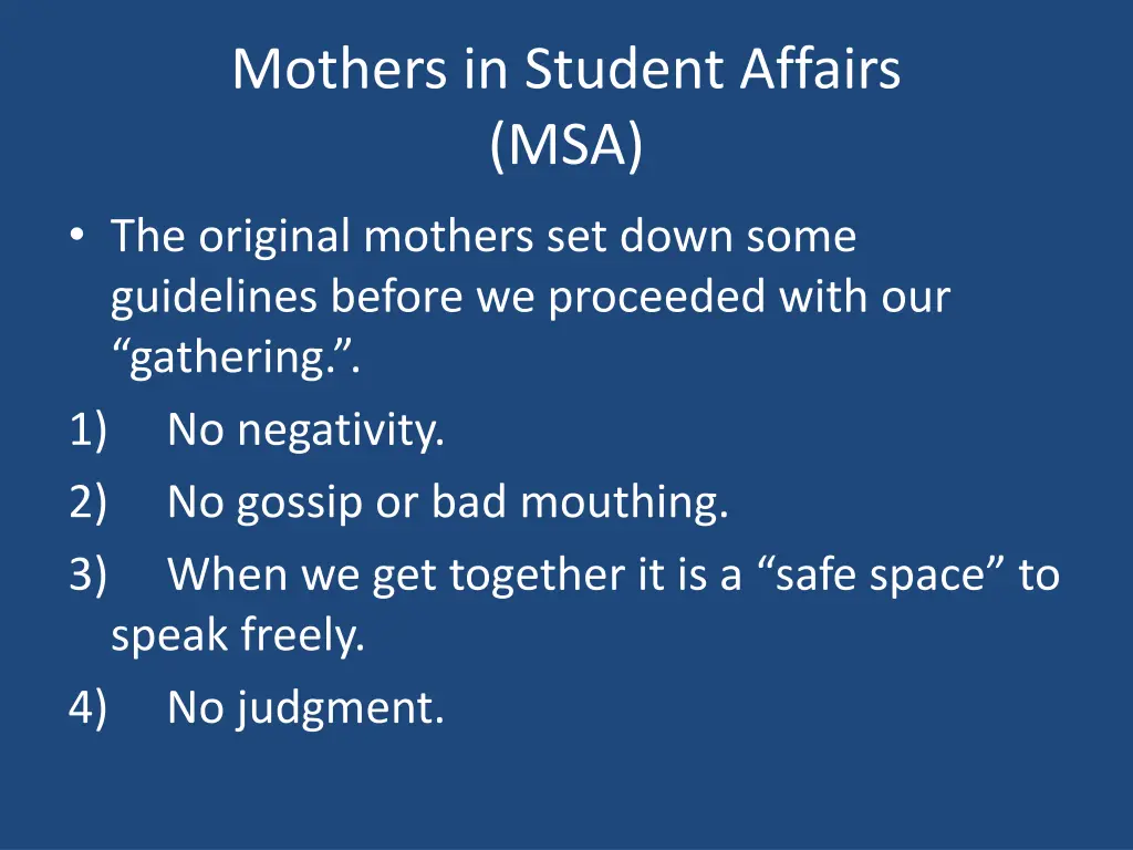 mothers in student affairs msa 1