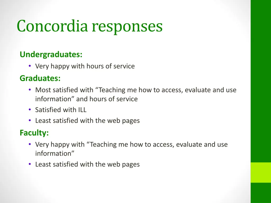 concordia responses