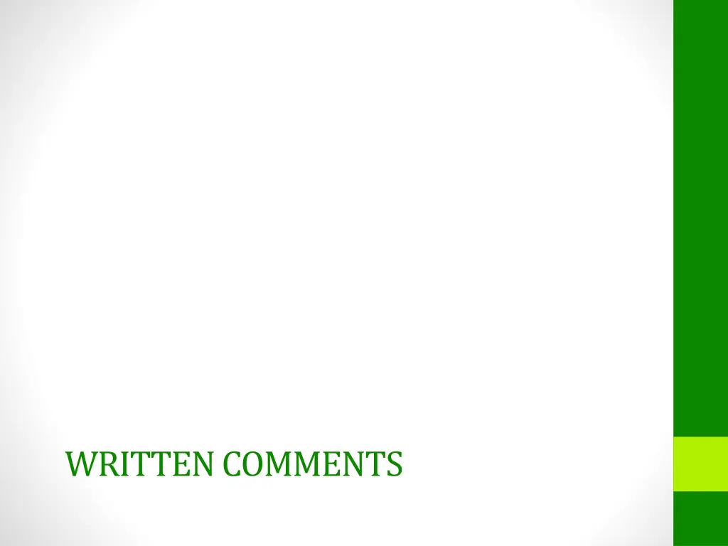 written comments