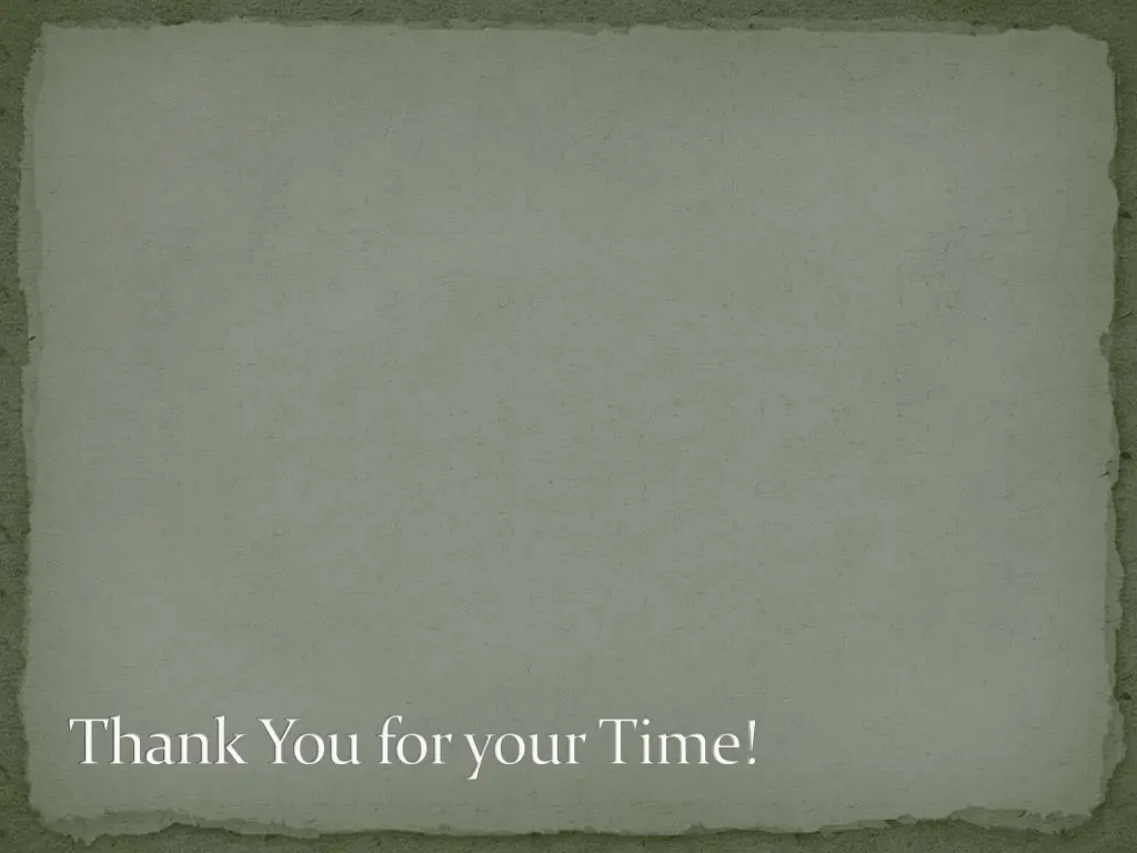 thank you for your time