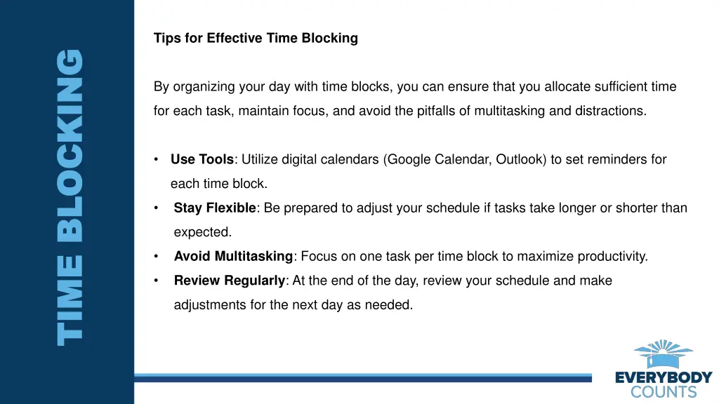 tips for effective time blocking