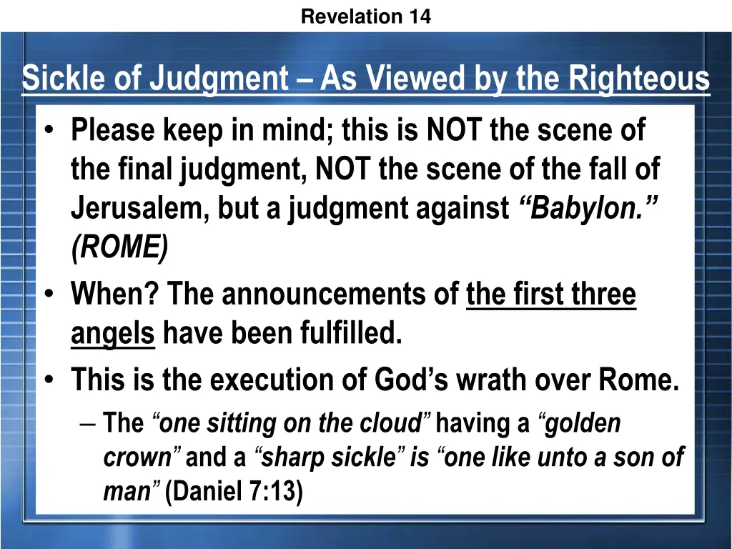 revelation 14 7