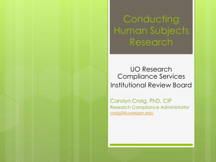 conducting human subjects research