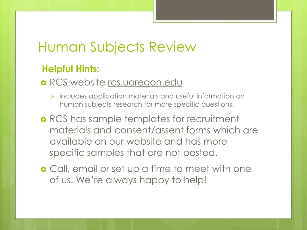 human subjects review 2