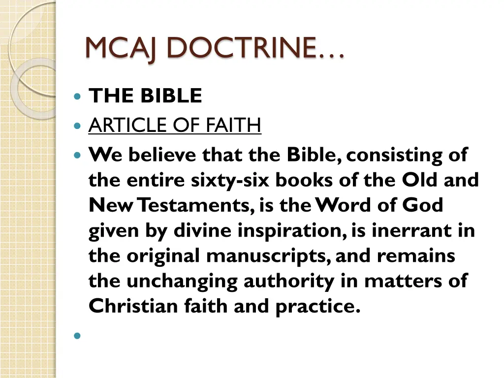 mcaj doctrine