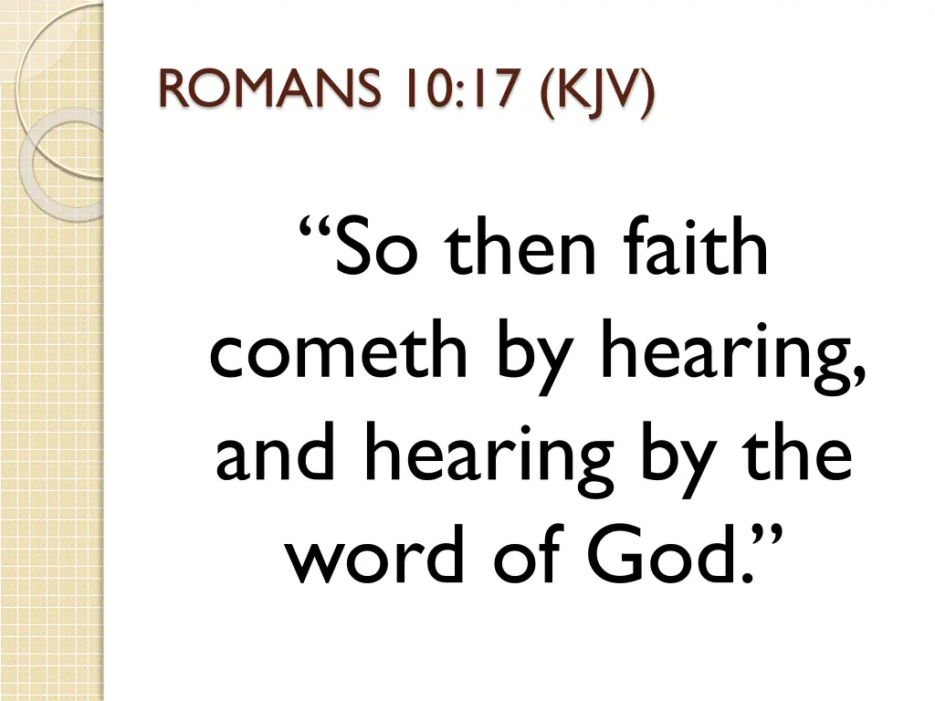 romans 10 17 kjv