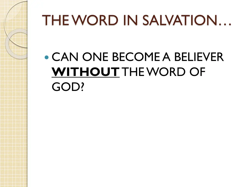 the word in salvation