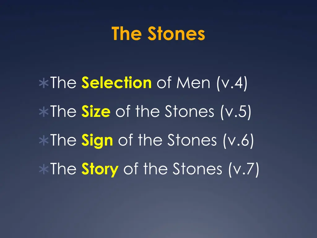 the stones