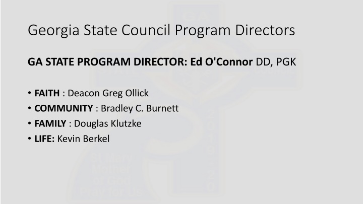 georgia state council program directors