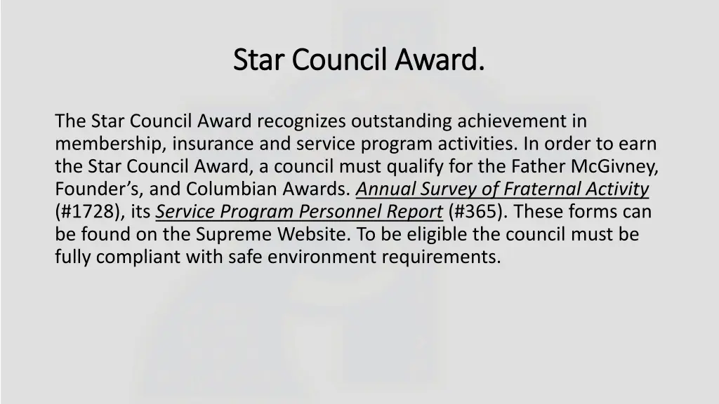 star council award star council award