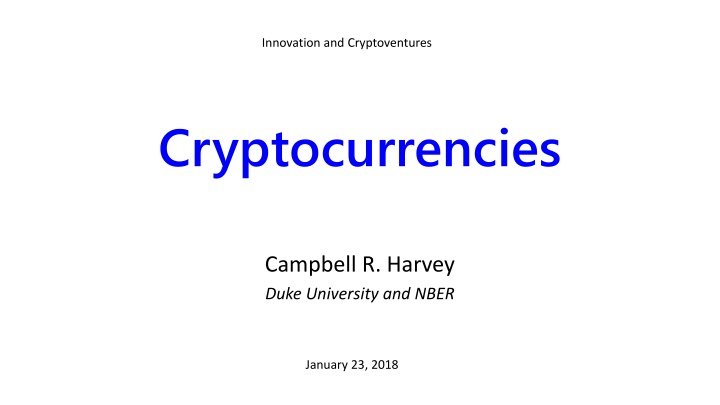 innovation and cryptoventures