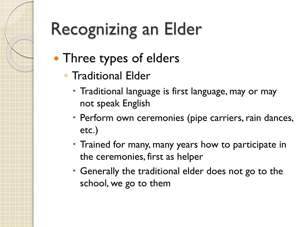 recognizing an elder 2