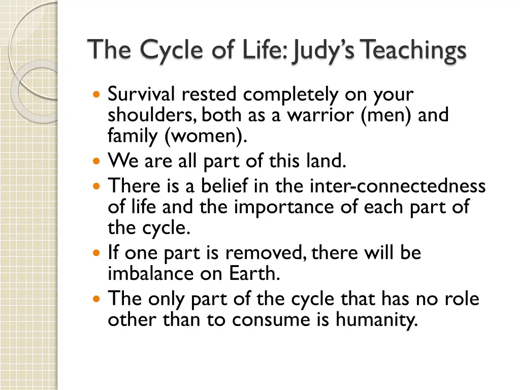 the cycle of life judy s teachings 3