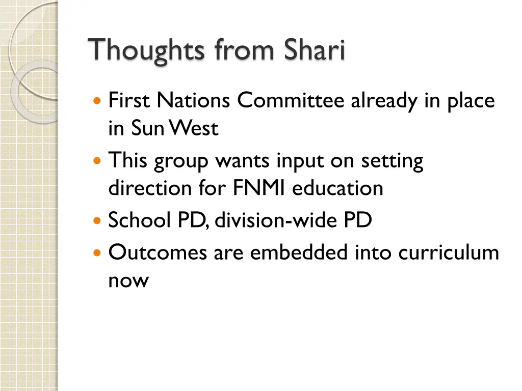 thoughts from shari