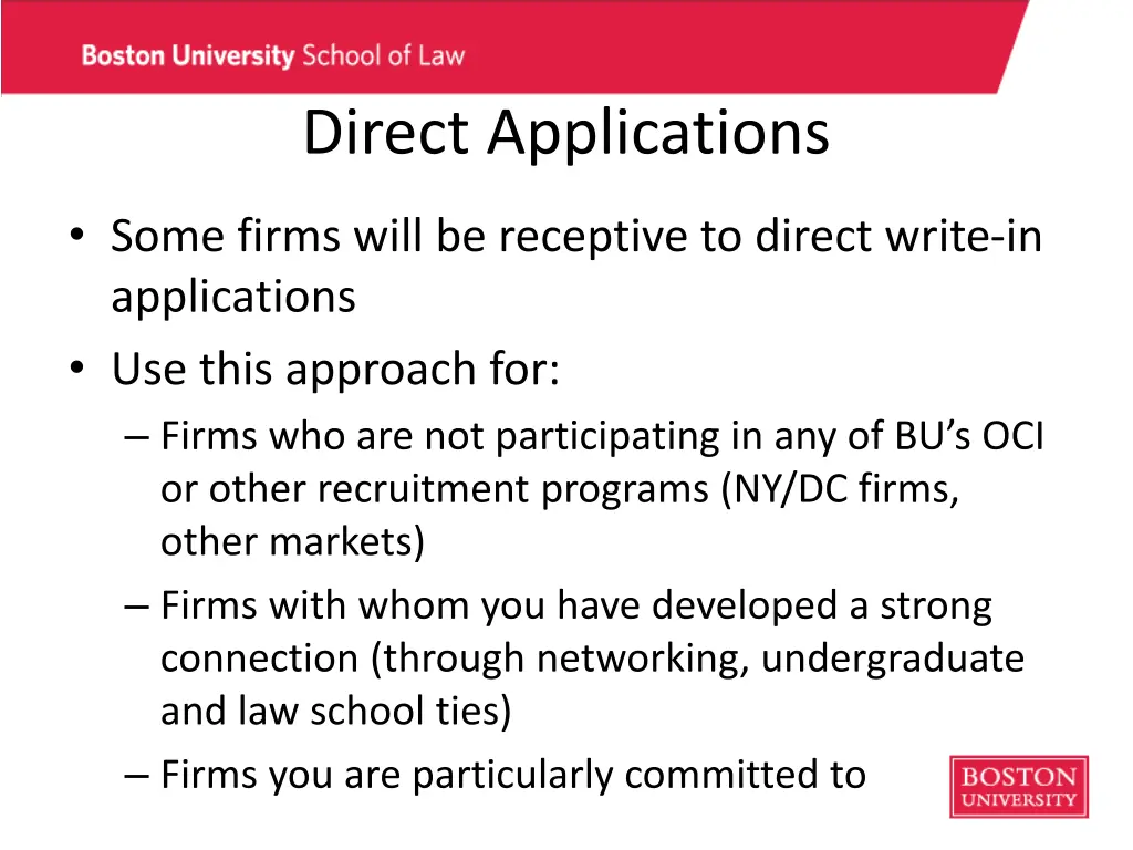 direct applications