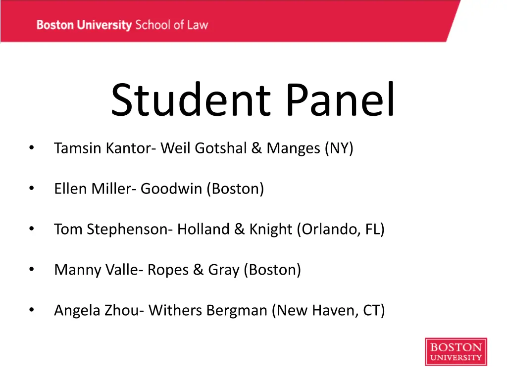 student panel