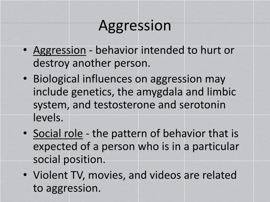 aggression