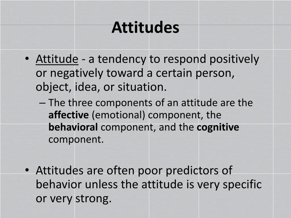 attitudes