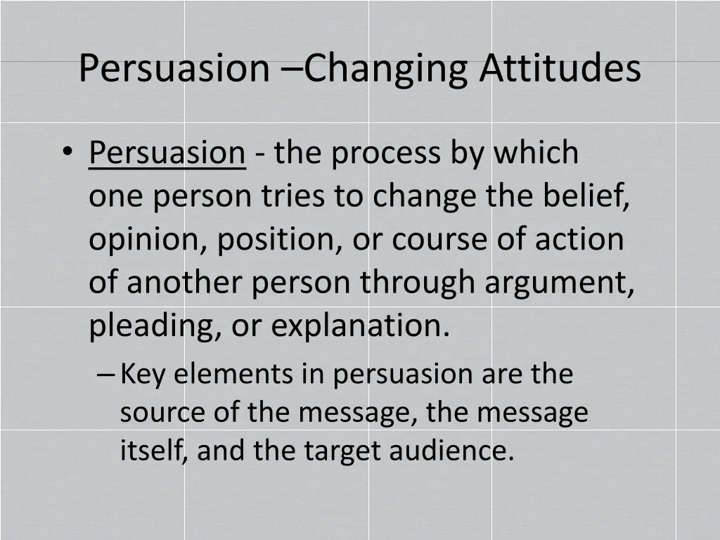 persuasion changing attitudes