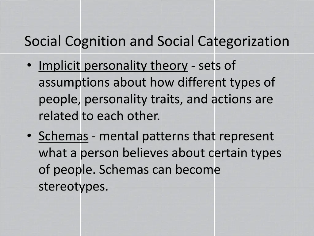 social cognition and social categorization 1