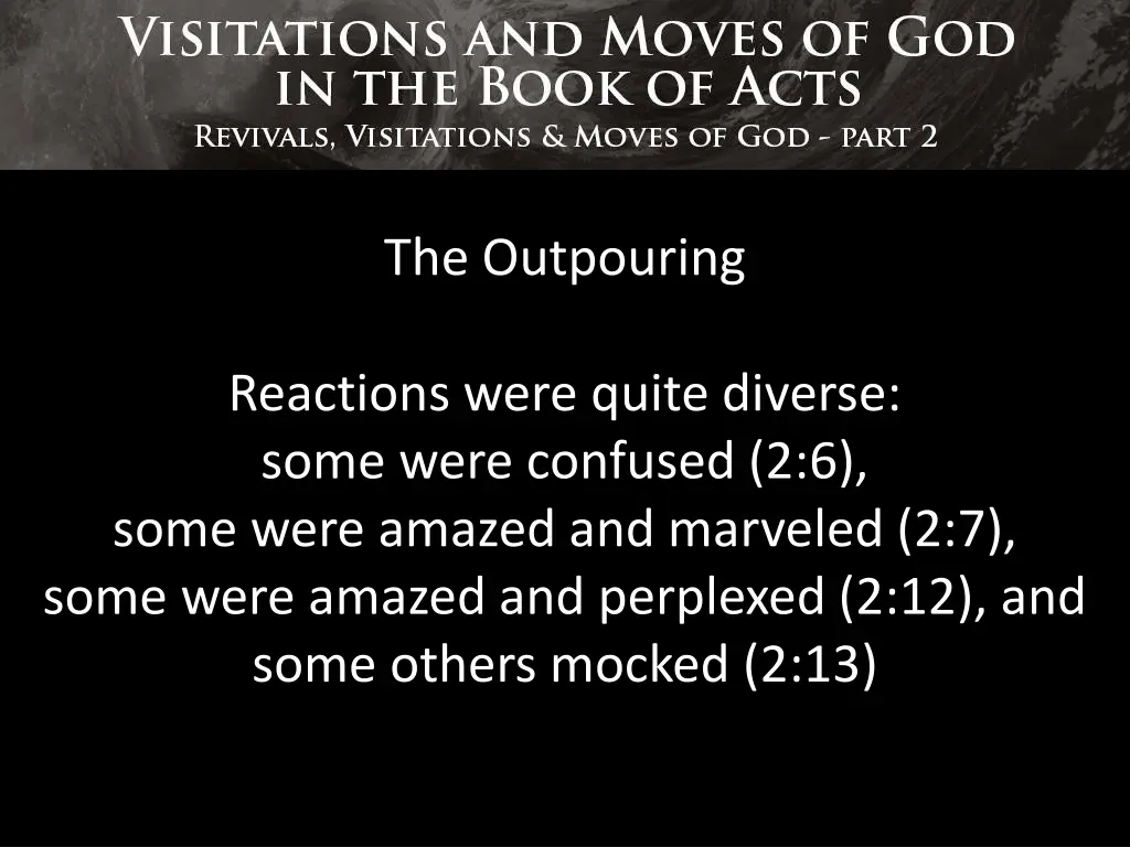 the outpouring