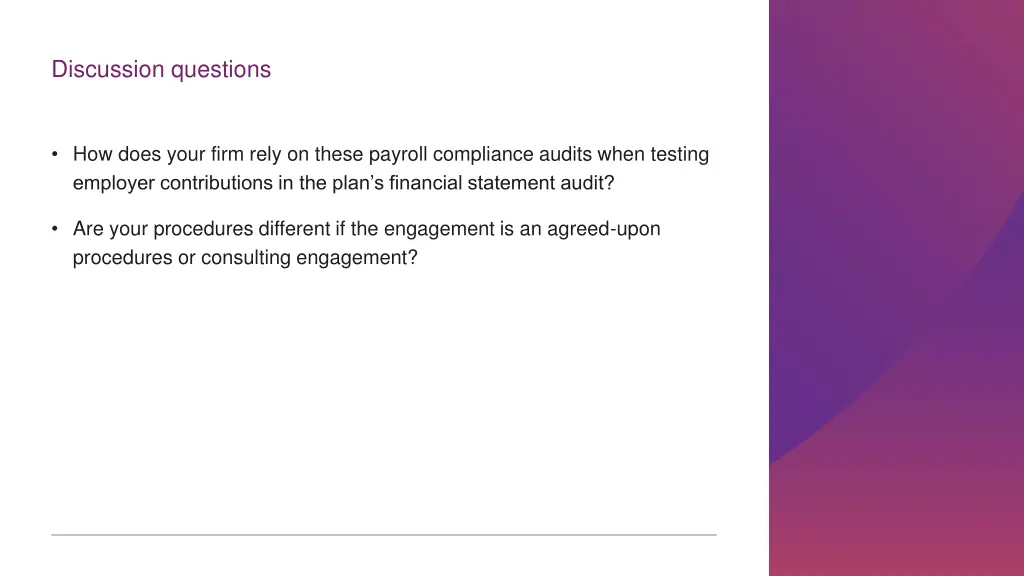 discussion questions