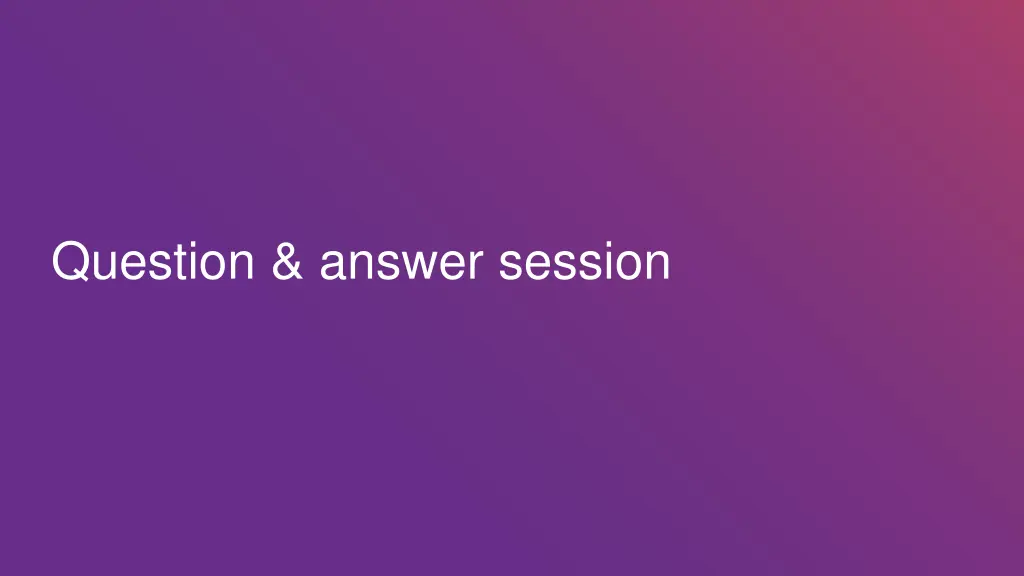 question answer session