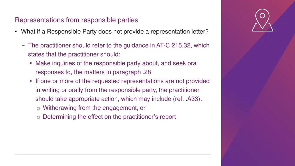 representations from responsible parties 1